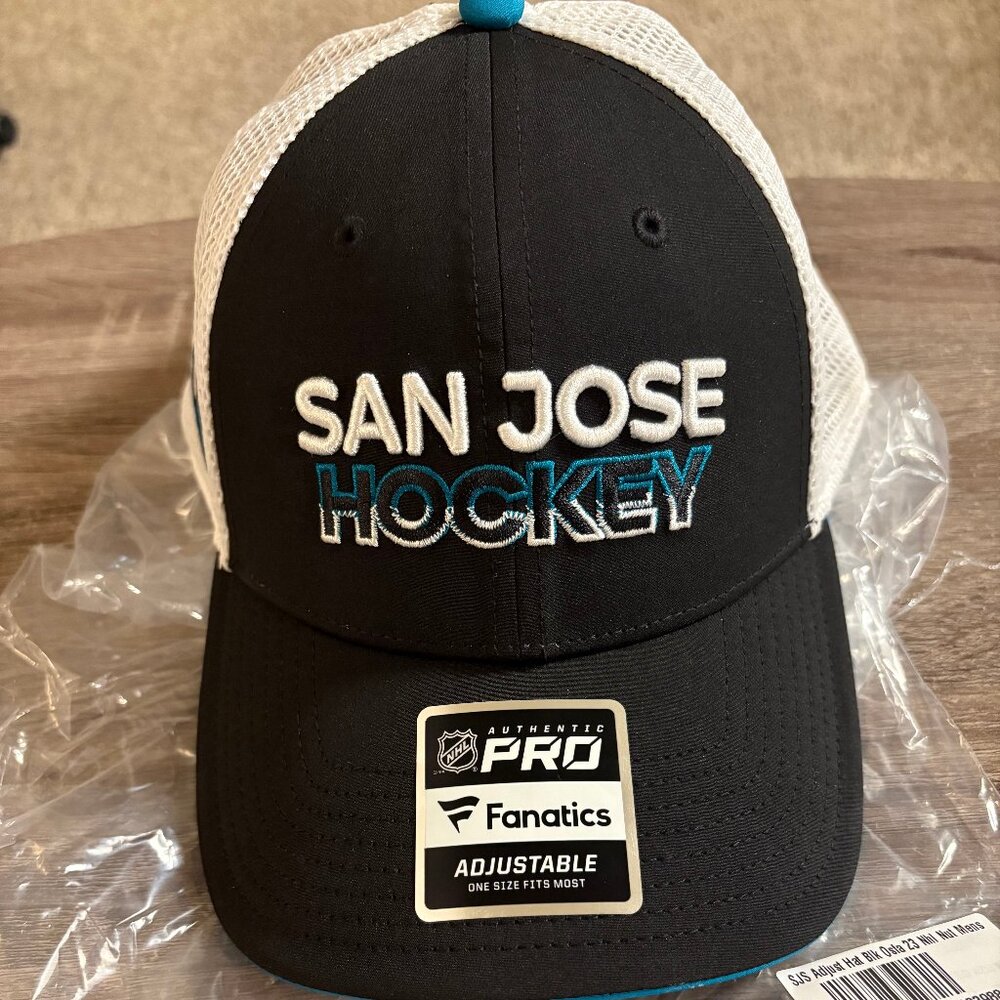 San Jose Sharks Fanatics Black Alternate Authentic Pro Snapback Hat